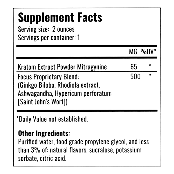 FOCUS Supplement Facts